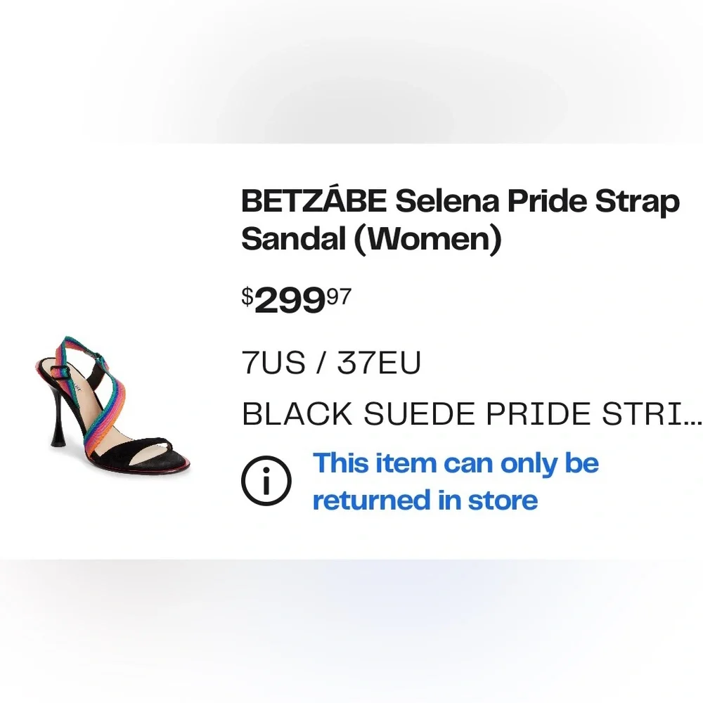 NEW - BETZÁBE Selena Pride Strap Sandal - Size 7 - Picture 11 of 11